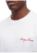 Thumbnail T-shirt en coton biologique blanc à coupe droite pourvu d'un col rond - Image 4