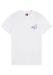 Thumbnail T-shirt en coton biologique blanc à coupe droite pourvu d'un col rond