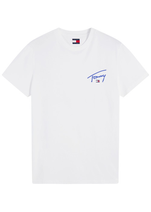 T-shirt en coton biologique blanc à coupe...