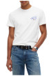 Thumbnail T-shirt en coton biologique blanc à coupe droite pourvu d'un col rond - Image 2