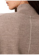 Thumbnail Pull taupe à coupe droite pourvu d'un col montant et de manches longues - Image 4