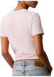 Thumbnail T-shirt en coton rose à coupe droite pourvu d'un col rond ras-du-cou - Image 3