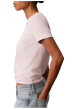 Thumbnail T-shirt en coton rose à coupe droite pourvu d'un col rond ras-du-cou - Image 4
