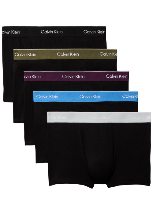 Lot de 5 boxers en coton noirs pourvus d'une...