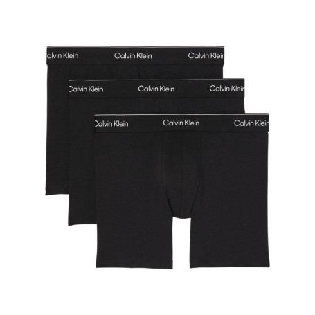 Lot de 3 boxers longs en coton noirs pourvus...