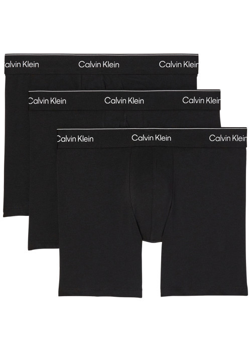 Lot de 3 boxers longs en coton noirs pourvus...