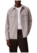 Thumbnail Chemise grise unie en coton avec une coupe droite et des manches longues - Image 2