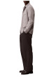 Thumbnail Chemise grise unie en coton avec une coupe droite et des manches longues - Image 5