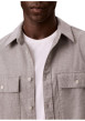 Thumbnail Chemise grise unie en coton avec une coupe droite et des manches longues - Image 6