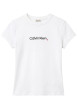 Thumbnail T-shirt en coton blanc à coupe droite pourvu d'un col rond ras-du-cou