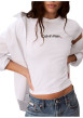 Thumbnail T-shirt en coton blanc à coupe droite pourvu d'un col rond ras-du-cou - Image 6