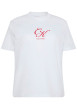 Thumbnail T-shirt en coton blanc à coupe droite pourvu d'un col rond ras-du-cou