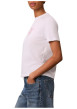 Thumbnail T-shirt en coton blanc à coupe droite pourvu d'un col rond ras-du-cou - Image 4