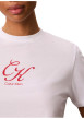 Thumbnail T-shirt en coton blanc à coupe droite pourvu d'un col rond ras-du-cou - Image 5