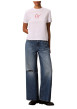 Thumbnail T-shirt en coton blanc à coupe droite pourvu d'un col rond ras-du-cou - Image 6