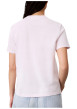 Thumbnail T-shirt en coton rose à coupe droite pourvu d'un col rond ras-du-cou - Image 3