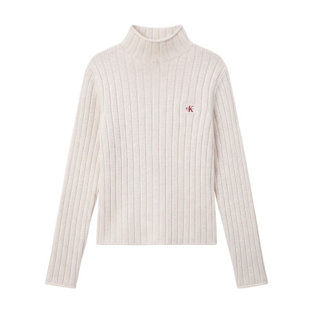 Pull en coton blanc pourvu d'une coupe ajustée...
