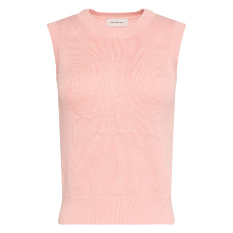 Top sans manche en coton rose pourvu d'une...