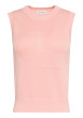 Thumbnail Top sans manche en coton rose pourvu d'une coupe ajustée près du corps