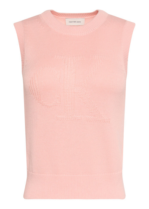 Top sans manche en coton rose pourvu d'une...