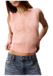 Thumbnail Top sans manche en coton rose pourvu d'une coupe ajustée près du corps - Image 2