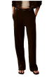 Thumbnail Pantalon en coton marron à coupe droite pourvu d'une ceinture élastiquée - Image 2
