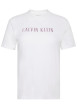 Thumbnail T-shirt en coton blanc à coupe droite pourvu d'un col rond légèrement texturé