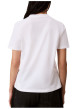 Thumbnail T-shirt en coton blanc à coupe droite pourvu d'un col rond légèrement texturé - Image 3