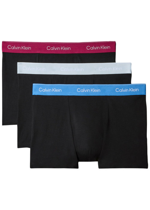 Lot de 3 boxers en coton noirs pourvus d'une taille élastiquée