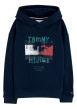 Thumbnail Sweat bleu marine à imprimé urbain orné du logo graffiti doté d'une coupe droite