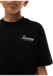 Thumbnail T-shirt en coton biologique noir orné d'un imprimé terrain de basketball au dos - Image 4