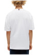 Thumbnail T-shirt blanc en coton à imprimé logotypé bordeaux de style universitaire - Image 2