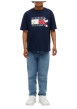 Thumbnail T-shirt bleu marine en coton orné du logo imprimé sur la poitrine avec Snoopy - Image 4