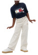 Thumbnail T-shirt bleu marine en coton orné du logo imprimé sur la poitrine avec Snoopy - Image 5