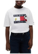 Thumbnail T-shirt blanc en coton agrémenté du logo imprimé sur la poitrine avec Snoopy - Image 3
