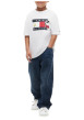 Thumbnail T-shirt blanc en coton agrémenté du logo imprimé sur la poitrine avec Snoopy - Image 5