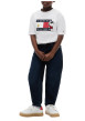 Thumbnail T-shirt blanc en coton agrémenté du logo imprimé sur la poitrine avec Snoopy - Image 6