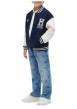 Thumbnail Blouson bomber en coton blanc et bleu marine pourvu d'une coupe large - Image 5
