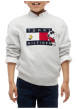 Thumbnail Sweat gris en coton agrémenté du drapeau logotypé et de Snoopy - Image 2