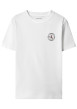 Thumbnail T-shirt en coton blanc à coupe droite pourvu d'un col rond et de manches courtes