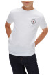 Thumbnail T-shirt en coton blanc à coupe droite pourvu d'un col rond et de manches courtes - Image 2