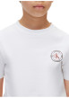 Thumbnail T-shirt en coton blanc à coupe droite pourvu d'un col rond et de manches courtes - Image 5