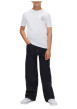 Thumbnail T-shirt en coton blanc à coupe droite pourvu d'un col rond et de manches courtes - Image 6