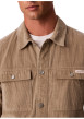 Thumbnail Chemise en coton beige à coupe droite pourvue d'un col à revers - Image 4