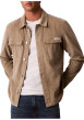 Thumbnail Chemise en coton beige à coupe droite pourvue d'un col à revers - Image 5