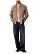 Thumbnail Chemise en coton beige à coupe droite pourvue d'un col à revers - Image 6