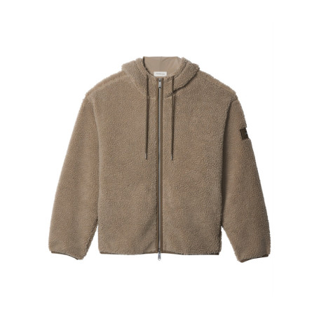 Blouson beige pourvu d'une coupe droite et d'un...