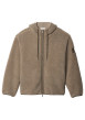 Thumbnail Blouson beige pourvu d'une coupe droite et d'un col à capuche