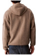 Thumbnail Blouson beige pourvu d'une coupe droite et d'un col à capuche - Image 3