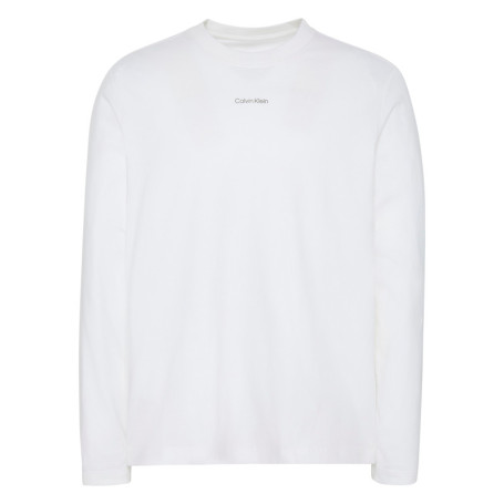 T-shirt en coton blanc à coupe droite pourvu...